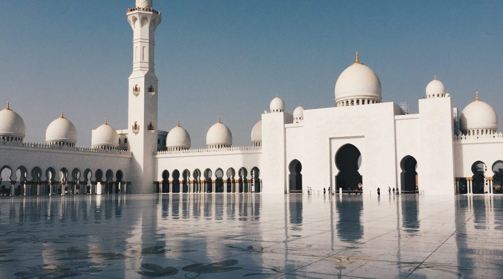 The famous Sheikh Zayed Mosque in Abu Dhabi