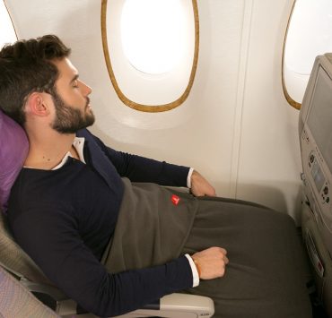 Emirates launches new blankets in economy that are made out of 48 recycled bottles