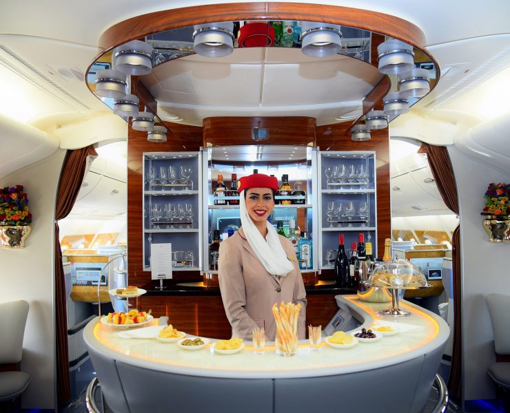 Emirates is to get a new onboard bar and lounge on its flagship A380