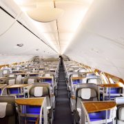New A380 premium cabin interior onboard Emirates