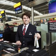 David Walliams, Emma Bunton And Tom Daley Take Part In British Airways' Prank Filming With Customers In Aid Of Red Nose Day At Heathrow Airport - Undercover Celebs Prank British Airways Passengers - But It's for a Good Cause
