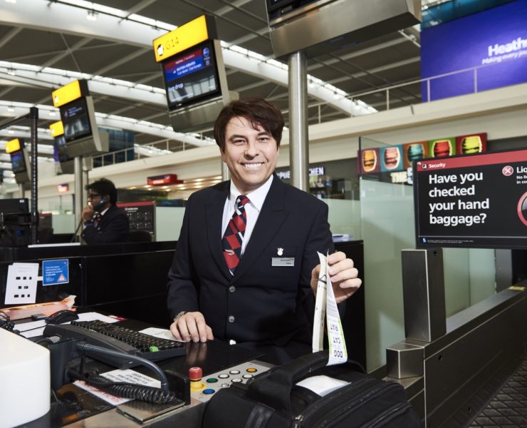 David Walliams, Emma Bunton And Tom Daley Take Part In British Airways' Prank Filming With Customers In Aid Of Red Nose Day At Heathrow Airport - Undercover Celebs Prank British Airways Passengers - But It's for a Good Cause