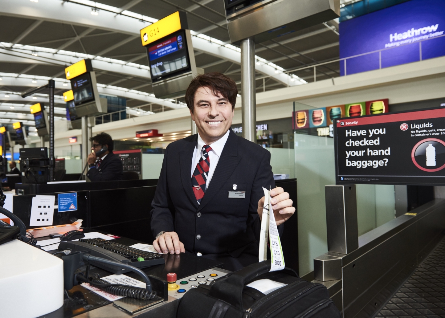 David Walliams, Emma Bunton And Tom Daley Take Part In British Airways' Prank Filming With Customers In Aid Of Red Nose Day At Heathrow Airport - Undercover Celebs Prank British Airways Passengers - But It's for a Good Cause