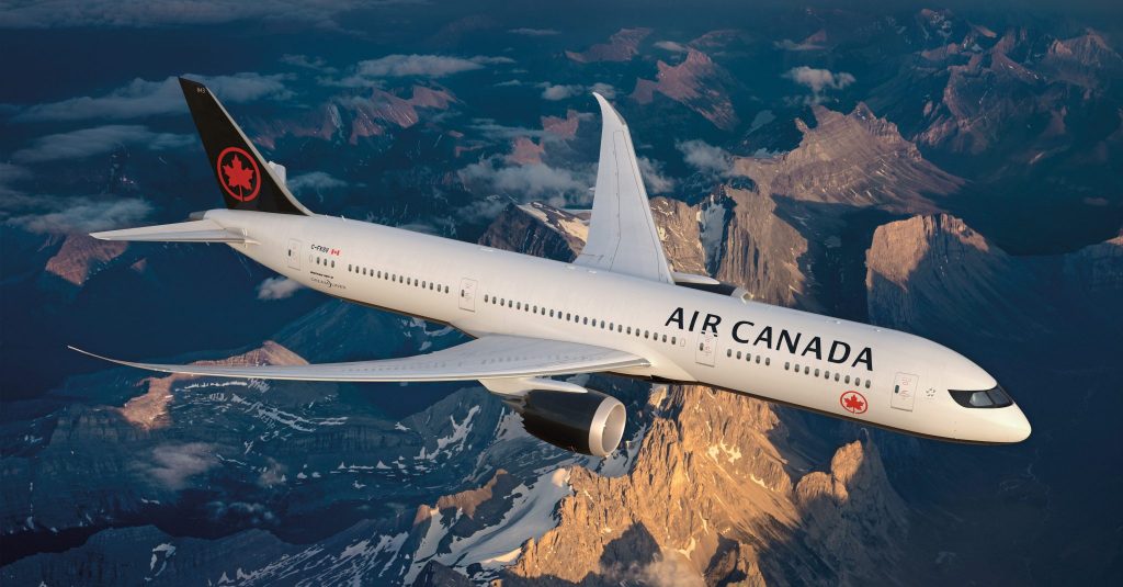 The new Air Canada livery on its latest Boeing 787 Dreamliner. Photo Credit: Air Canada