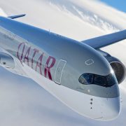 Qatar Airways Airbus A350 in flight