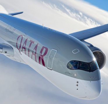 Qatar Airways Airbus A350 in flight