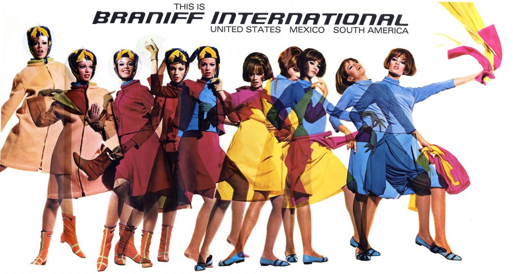 The Braniff International 'Air Strip' uniform.