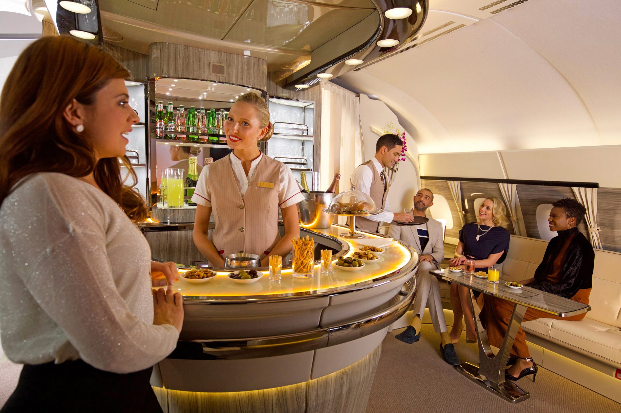 Emirates Launches Its Revamped Onboard Bar and Lounge as 96th Airbus