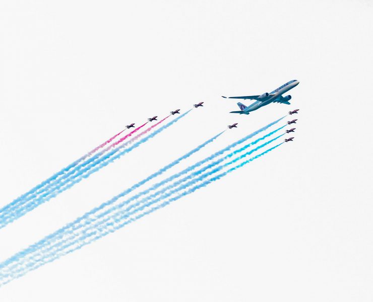 Qatar Airways Has Celebrated its 20th Anniversary in Spectacular Style With Red Arrows Fly Past in Doha