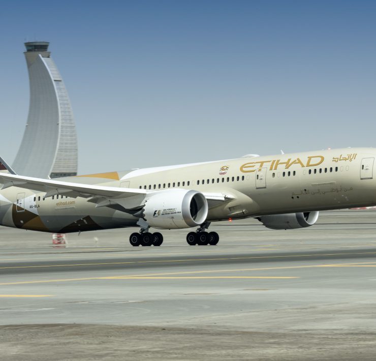 a large airplane on a runway