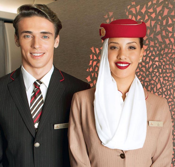 a man and woman in uniform