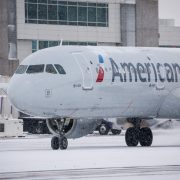 a plane on the runway