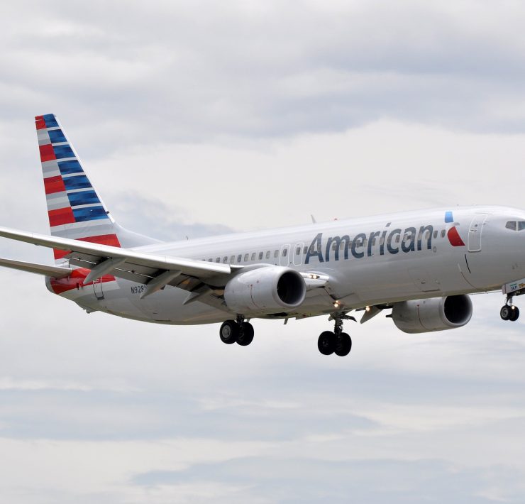 an airplane in the sky