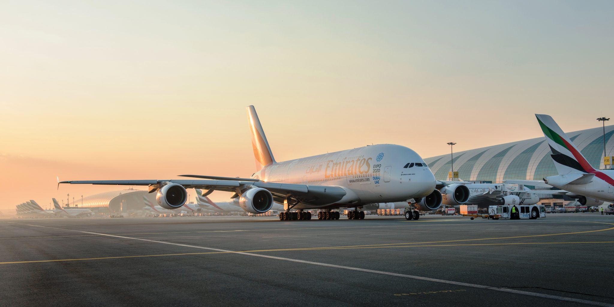 a large airplane on a runway