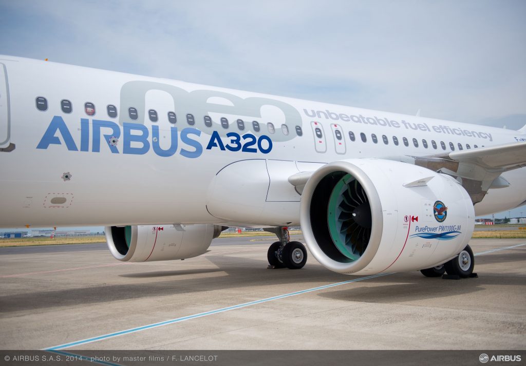 The two overwing exits with the outside control levers can be clearly seen in this photo. Photo Credit: Airbus