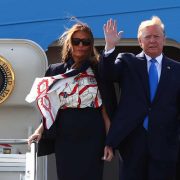 Everybody Thinks Melania Trump Looks Like a Member of Cabin Crew at Door of Air Force One