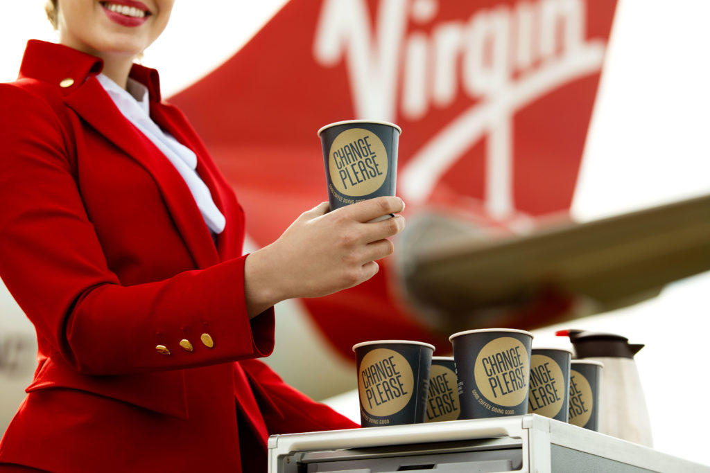 Virgin Atlantic Partners with 'Change Please' to Improve In-Flight Coffee and Combat Homelessness