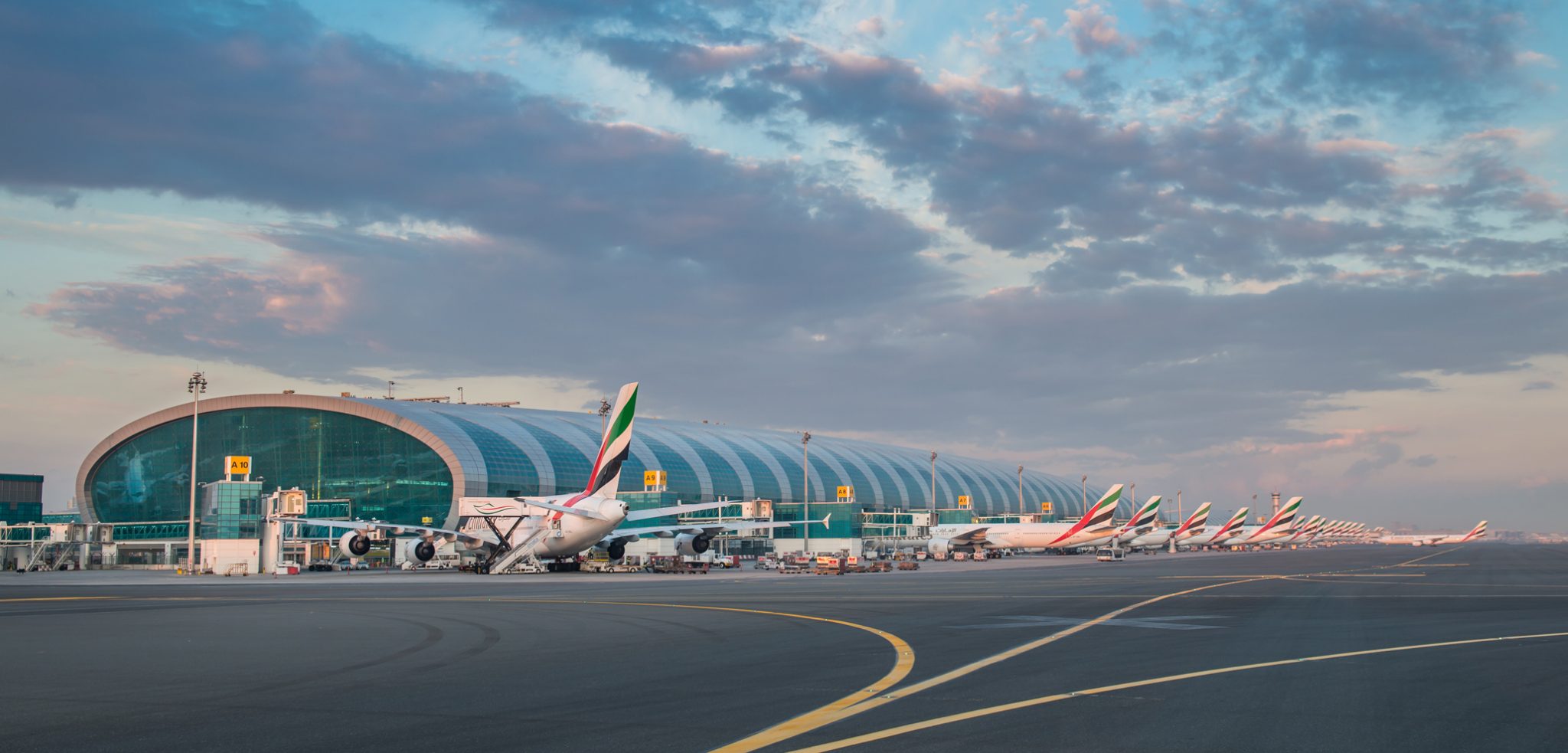airplanes parked at an airport
