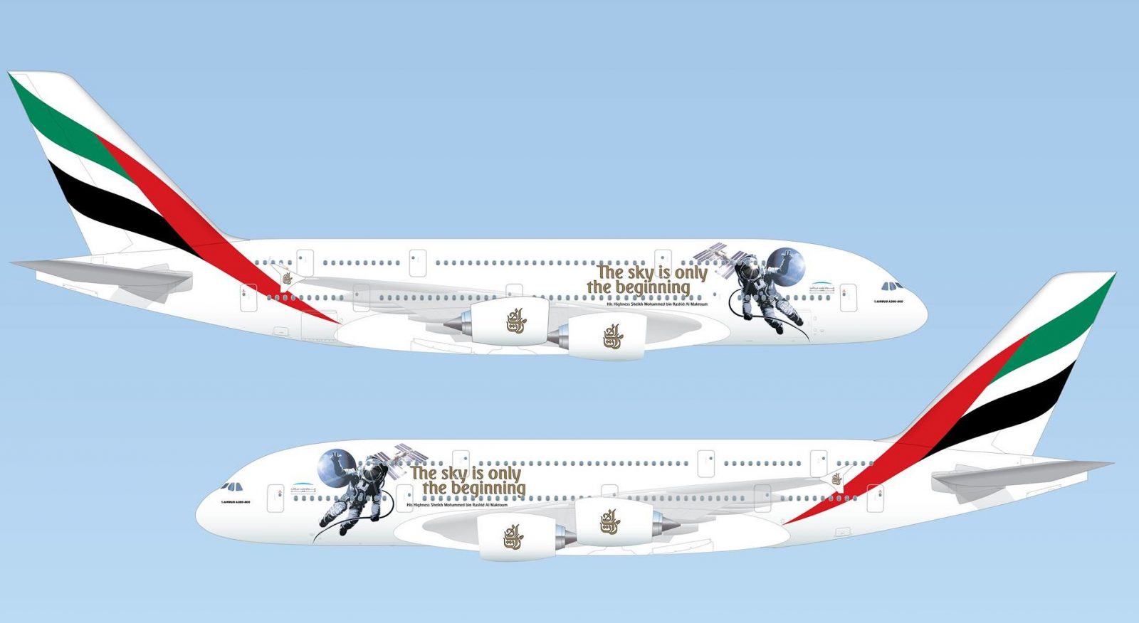 Emirates Unveils Special Airbus A380 Decal to Celebrate the UAE's First Space Astronaut