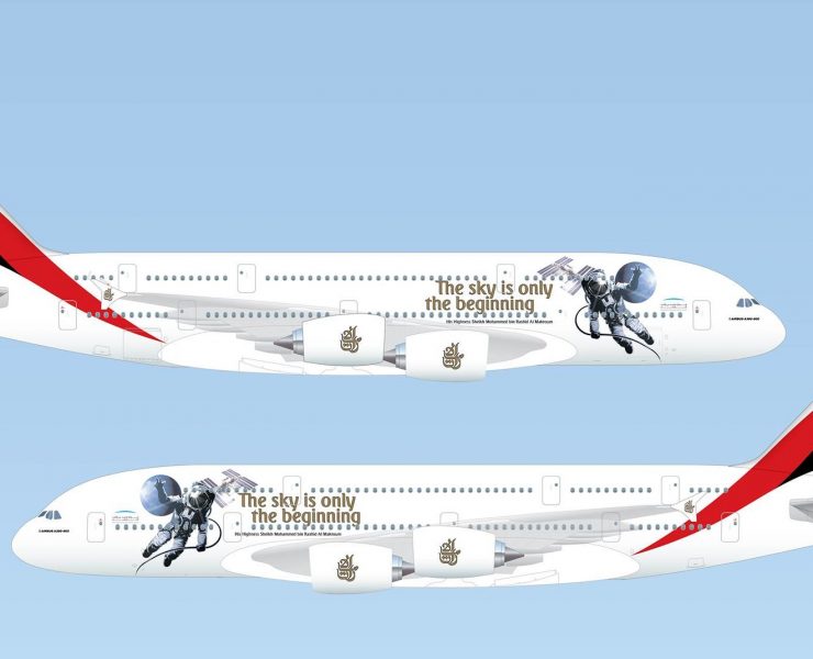 Emirates Unveils Special Airbus A380 Decal to Celebrate the UAE's First Space Astronaut