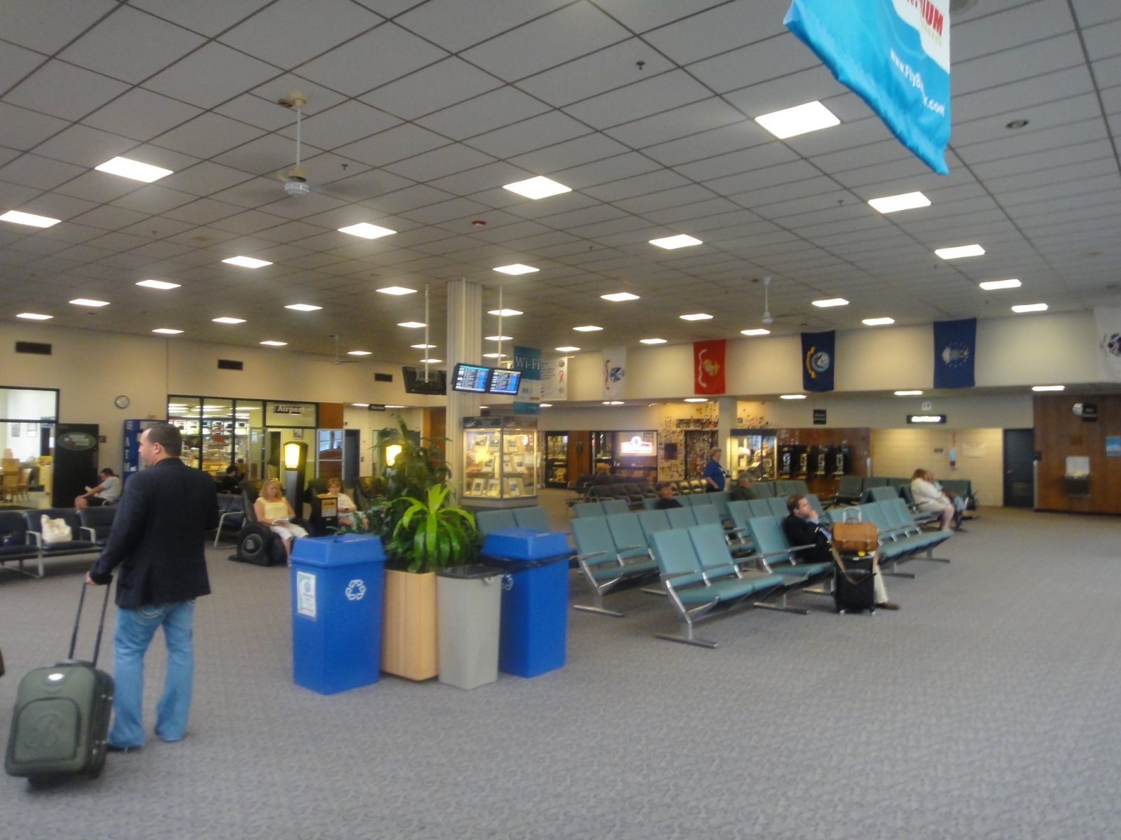 people in an airport terminal