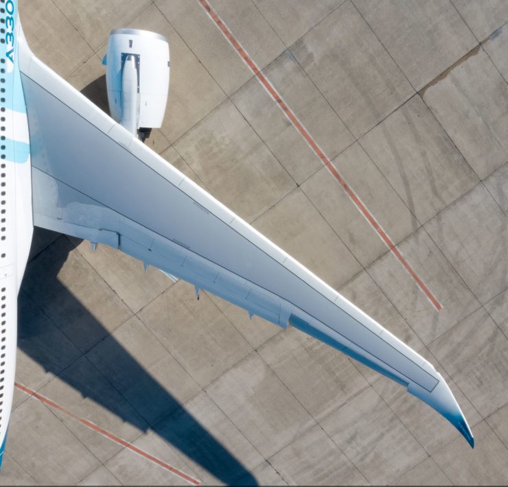 an airplane on the ground