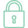 a green lock with a keyhole