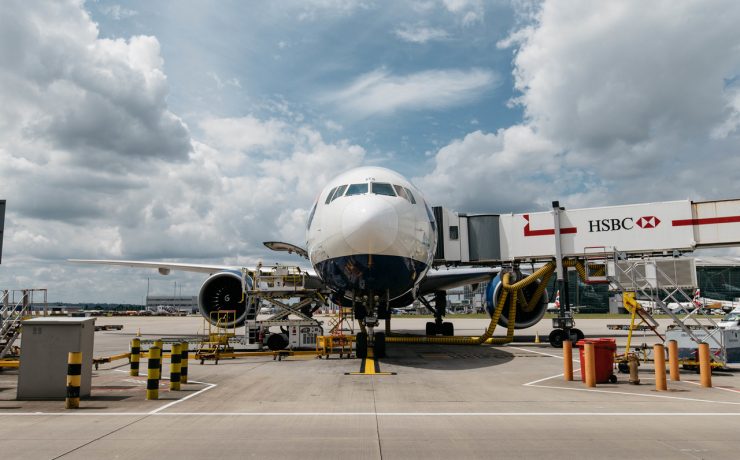 a plane on the tarmac