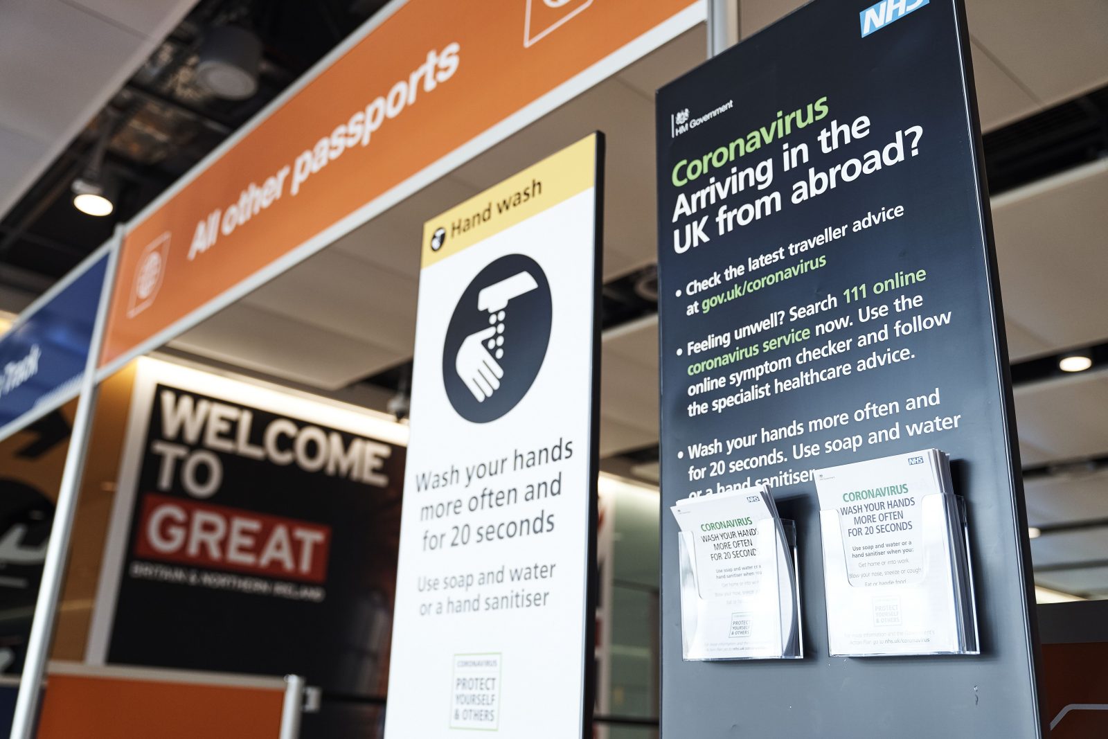 a sign in a building