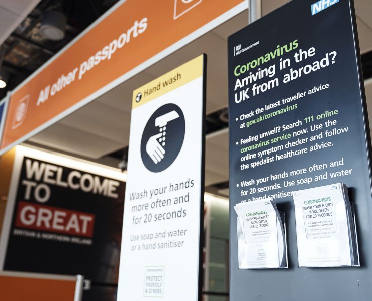 a sign in a building