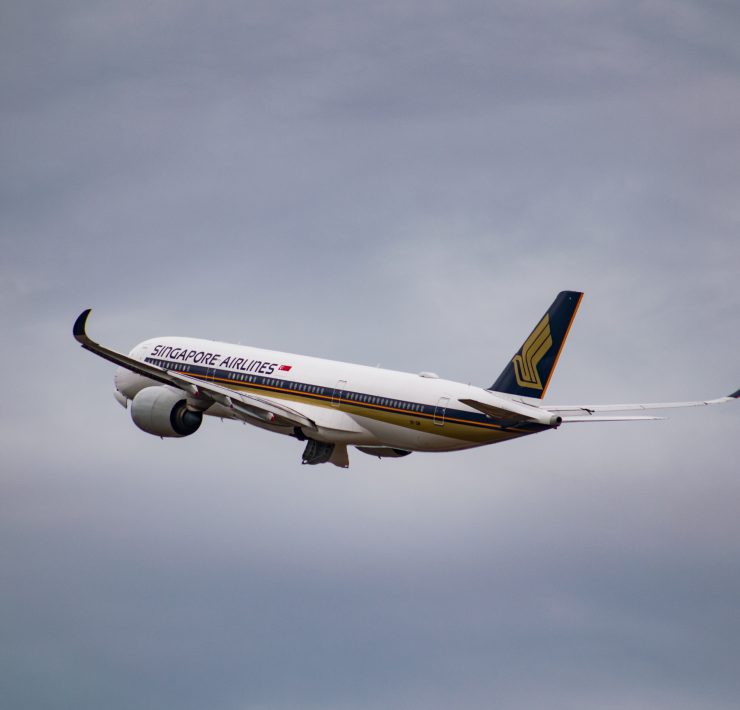 a plane flying in the sky