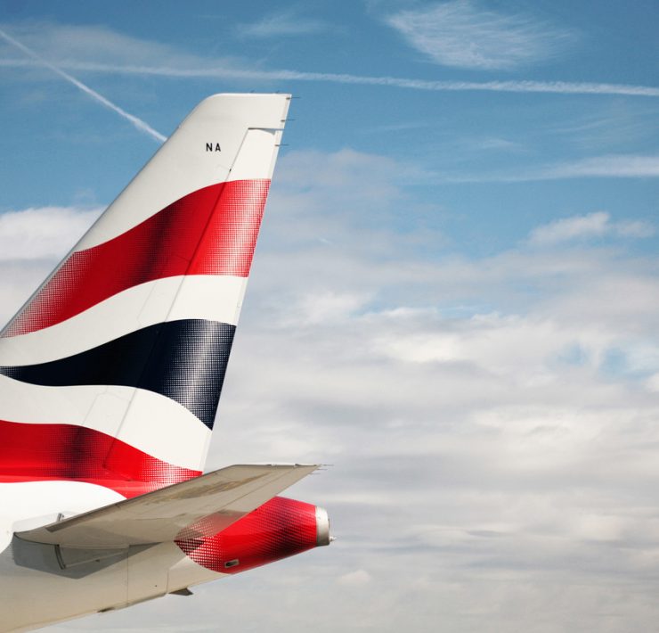 the tail of an airplane