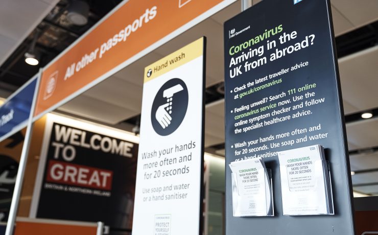 a sign in a building