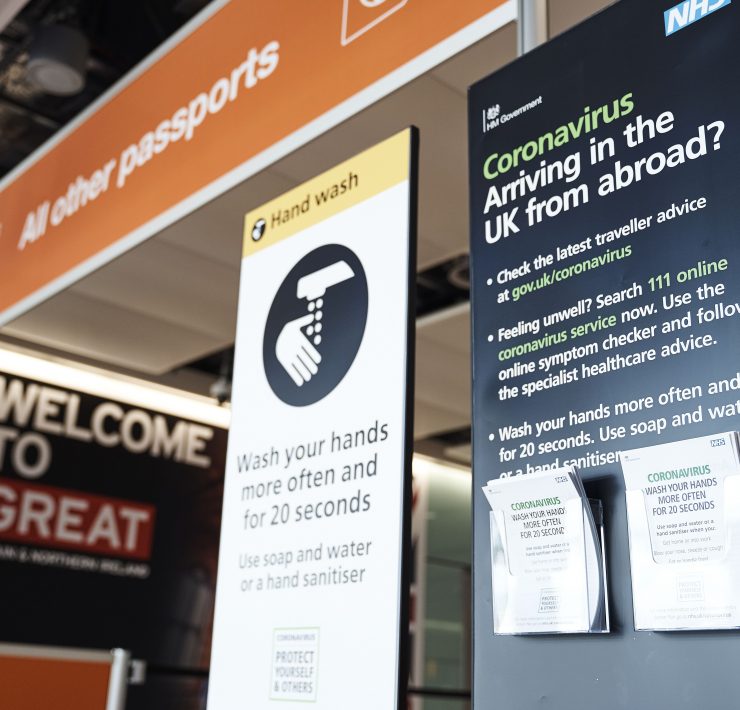 a sign in a building