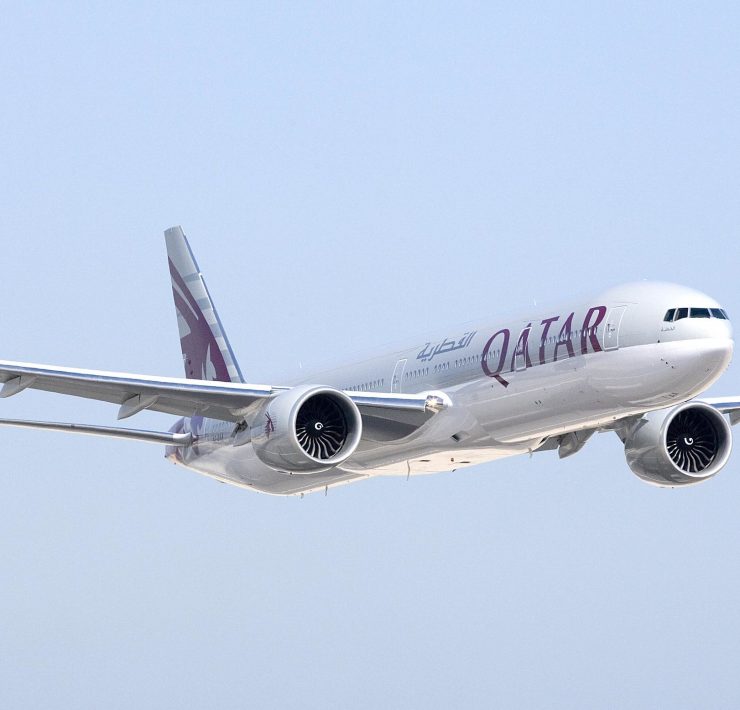 a plane flying in the sky