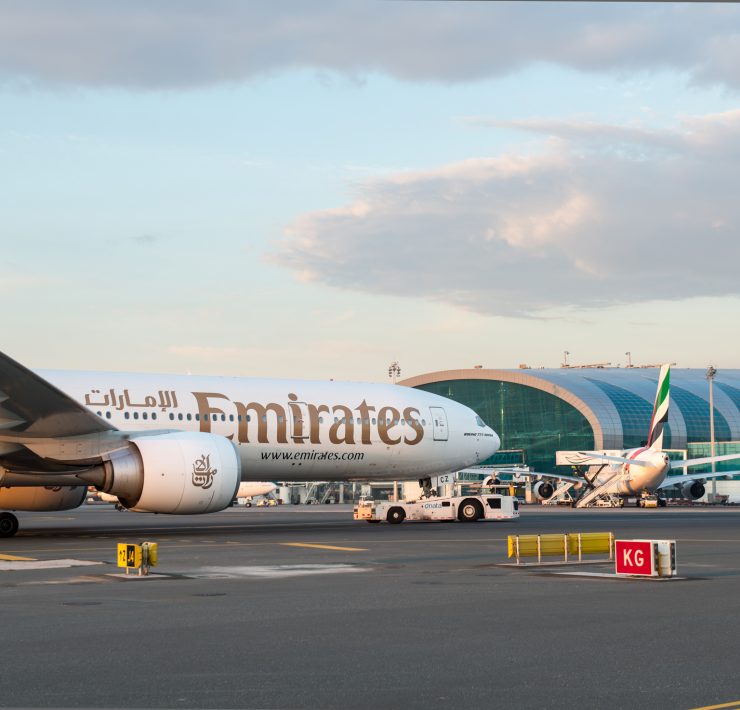 a large airplane parked on a tarmac