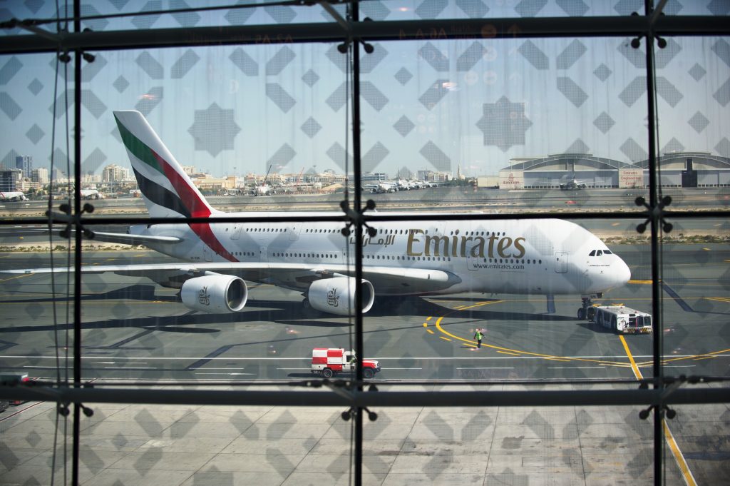 an airplane on the runway