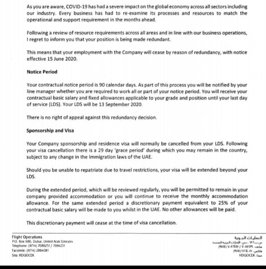 a letter to a company