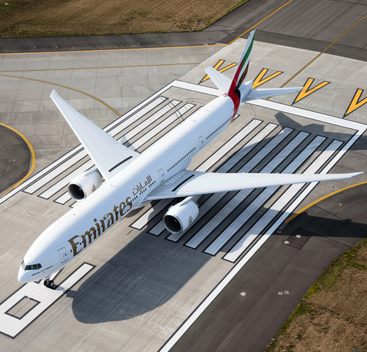 an airplane on a runway