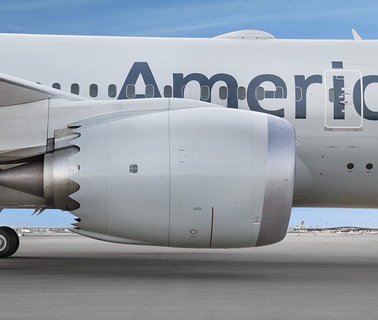 the engine of a plane