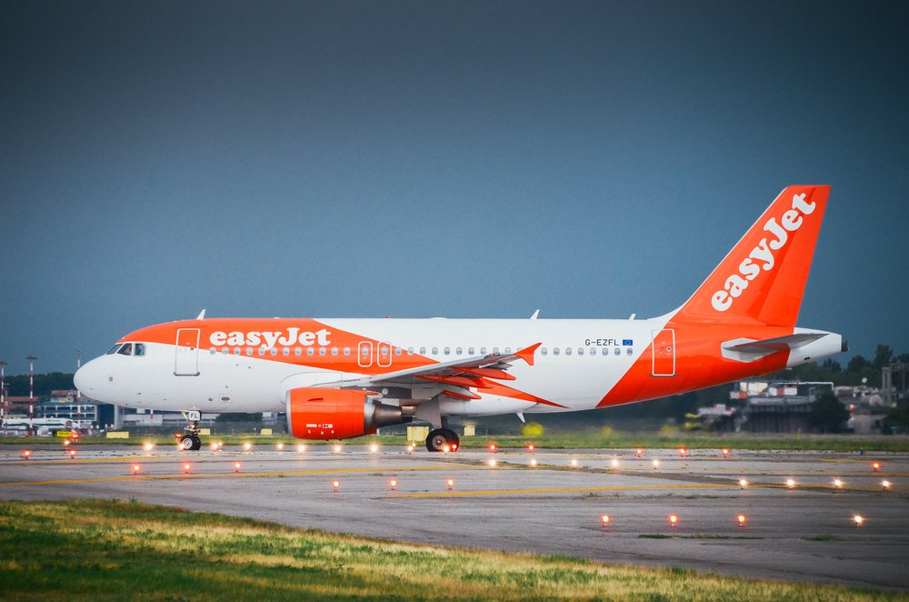 an airplane on the runway