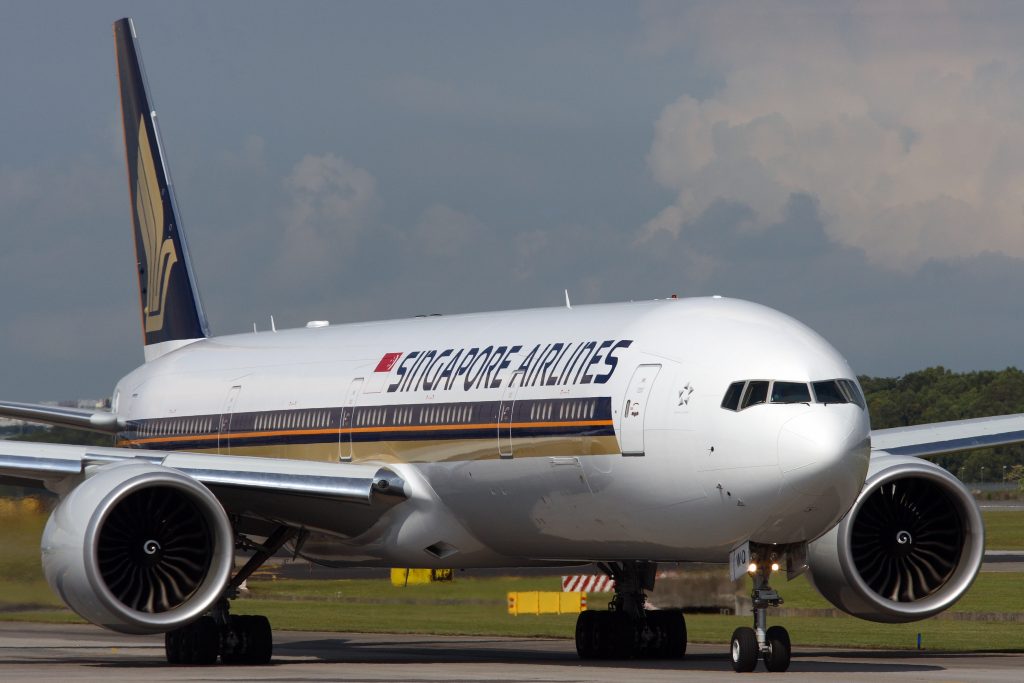 a large airplane on the runway