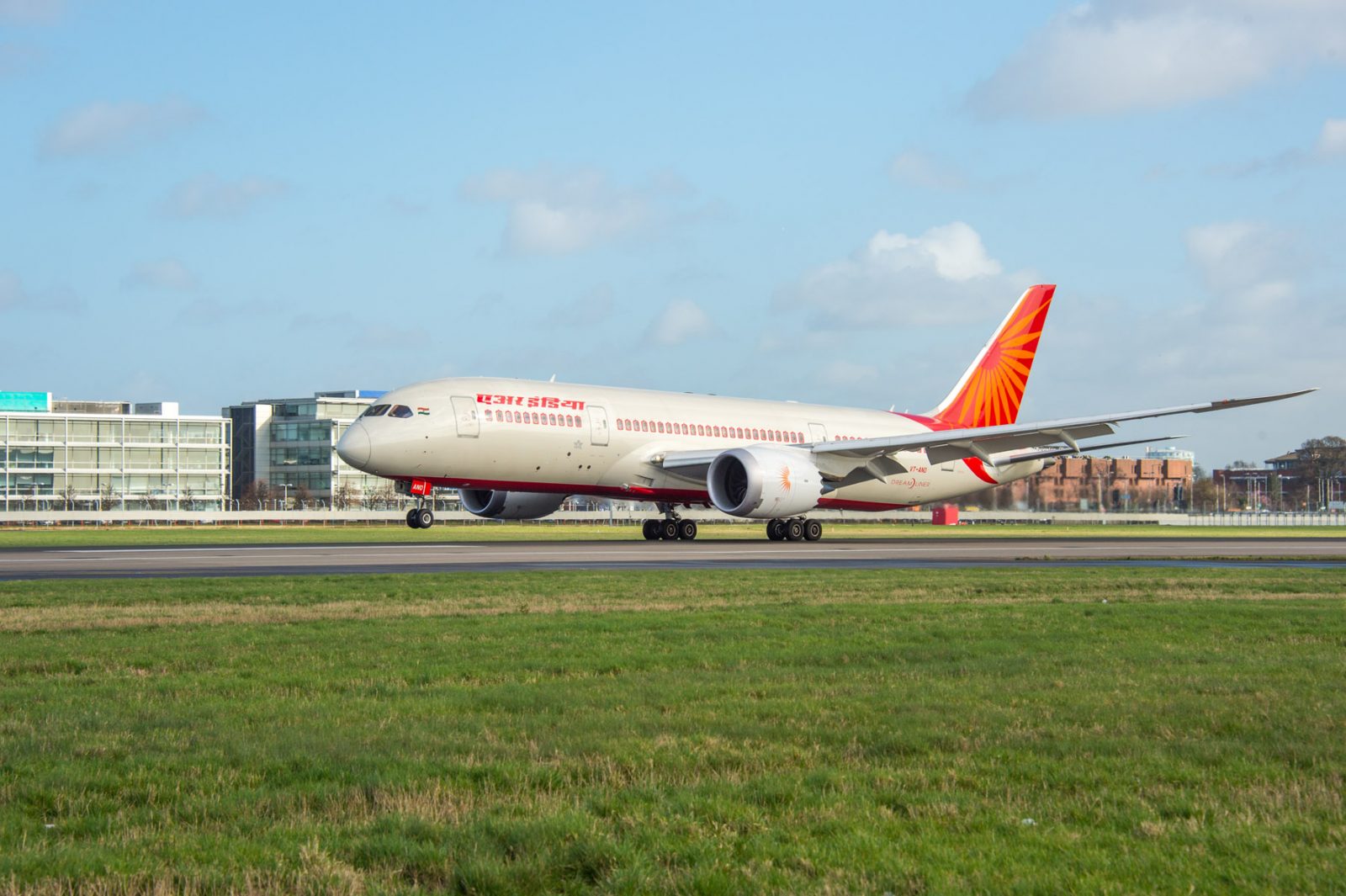 a large airplane on a runway