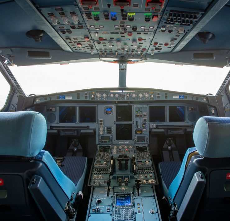 the inside of a plane