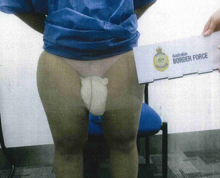 a person wearing a blue shirt and pants