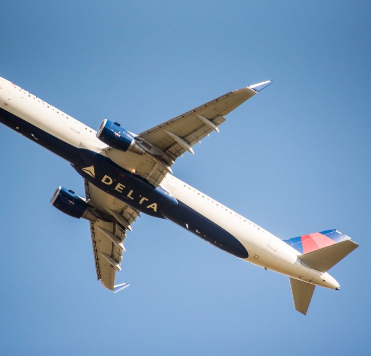 a plane flying in the sky