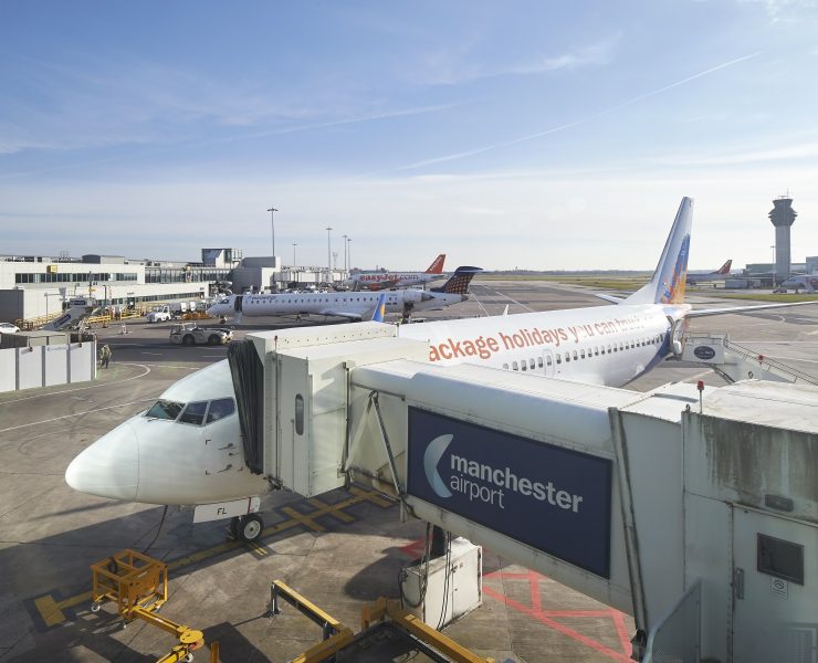 an airplane at an airport