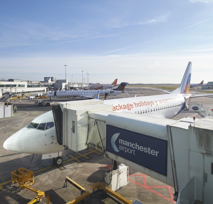 an airplane at an airport