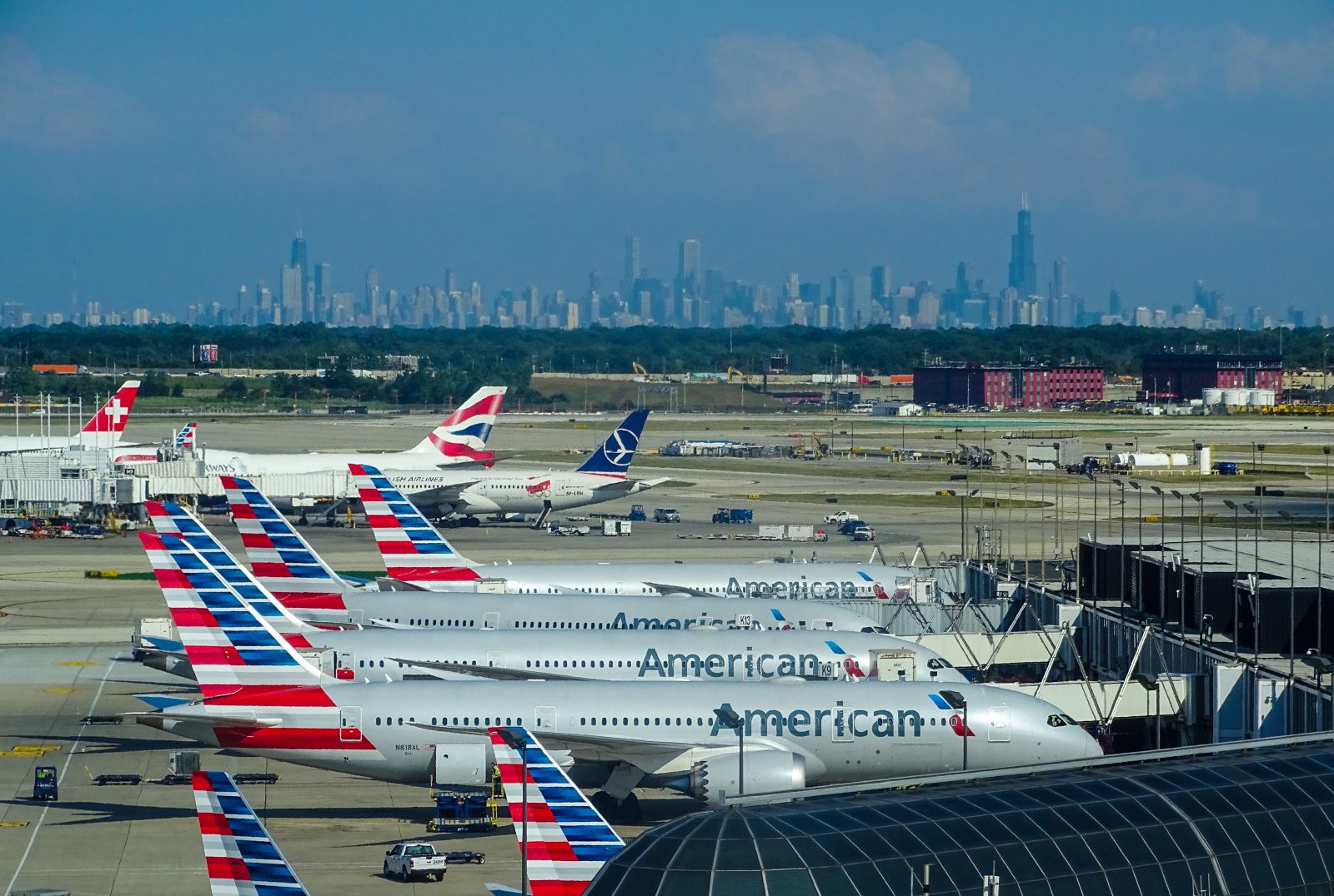 airplanes at an airport