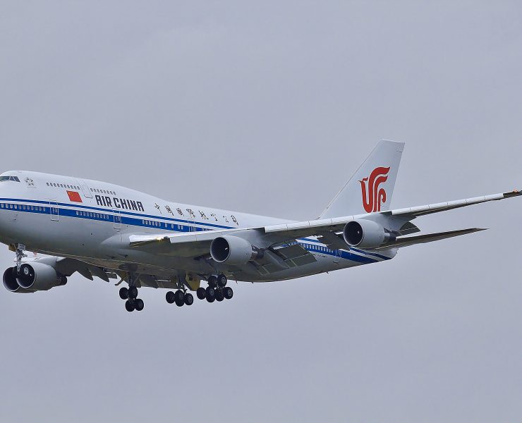 a plane flying in the sky